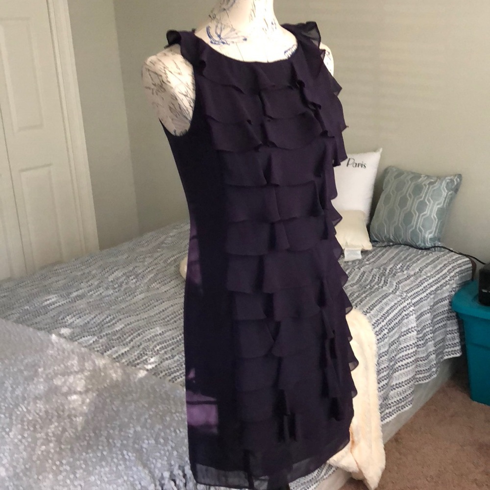 Adriana Papell ruffled Chiffon dress